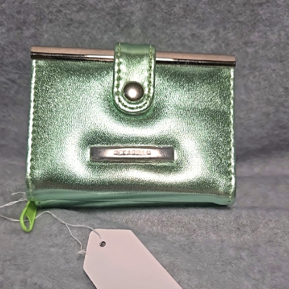 Moda Bella Metallic Green Wallet NWT